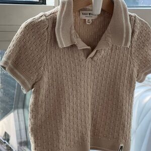 Rabbit & Bear Organic Cream Kids Polo Shirt